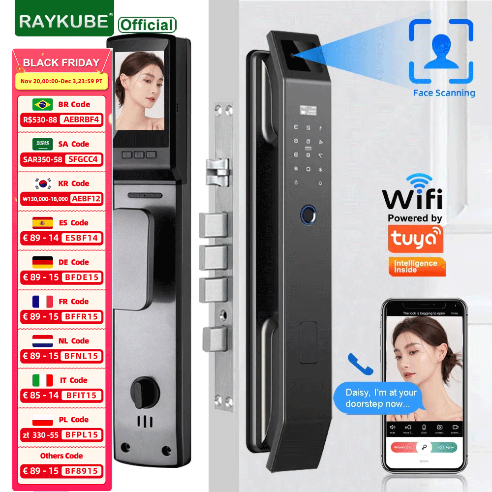Graded Card Display - RAYKUBE DF14 Tuya WiFi 3D 얼굴