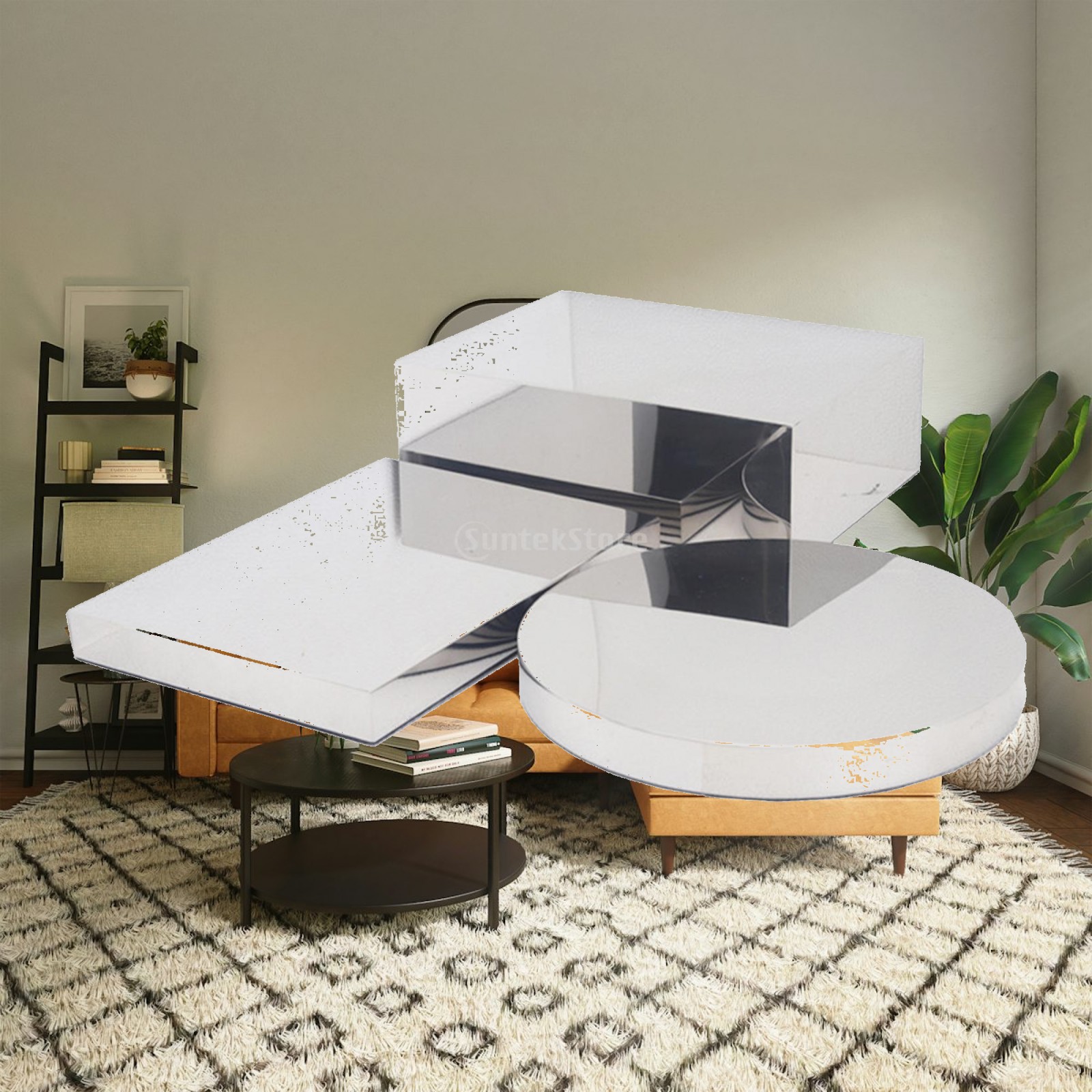 Display Risers Set - 3Pcs 디스플레이 라이저 스탠드 실버 공간