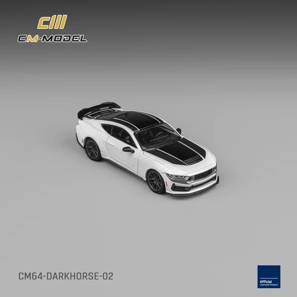 Die Cast Car 1 64 - 머스탱 MK7 S650 다크호스 옥스퍼드 화이트